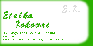 etelka kokovai business card